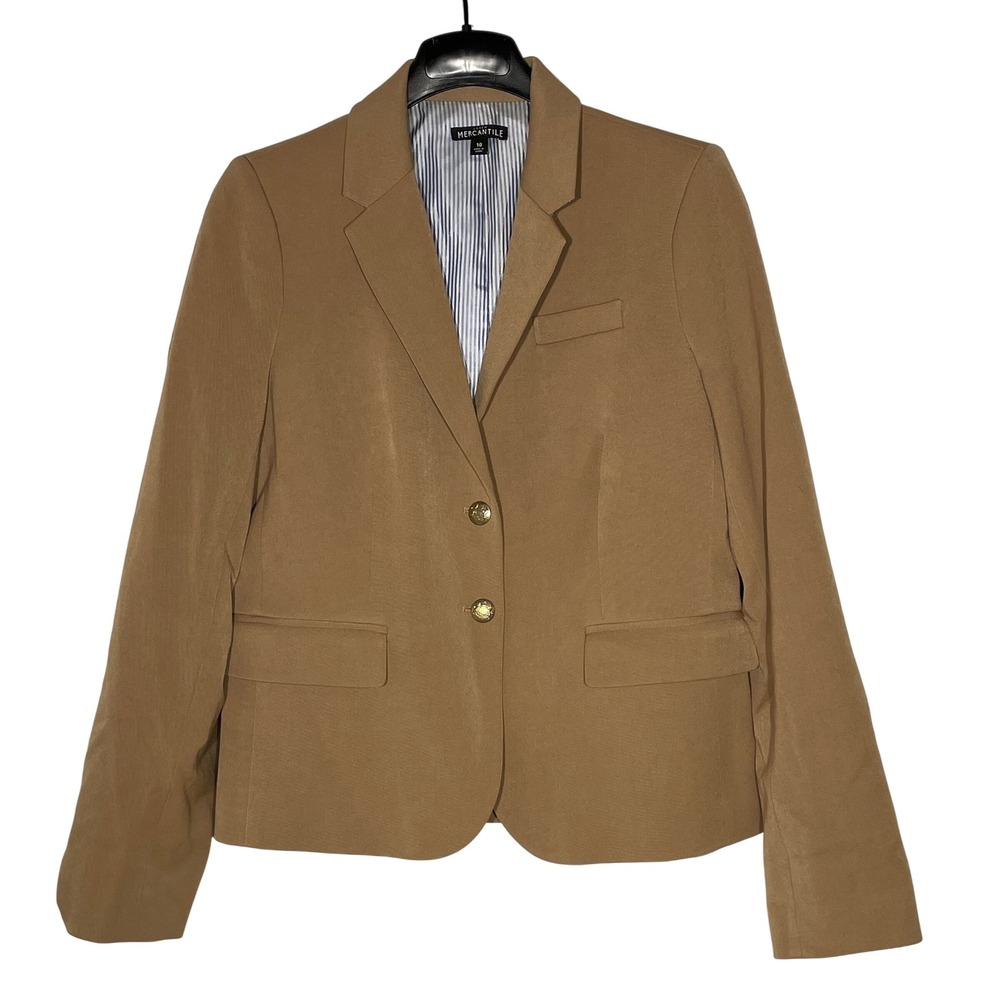 J. Crew Mercantile Schoolboy Blazer Sz 10 Preppy Academia Crest Buttons
